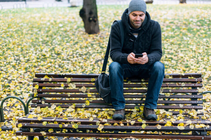 Man with smartphone