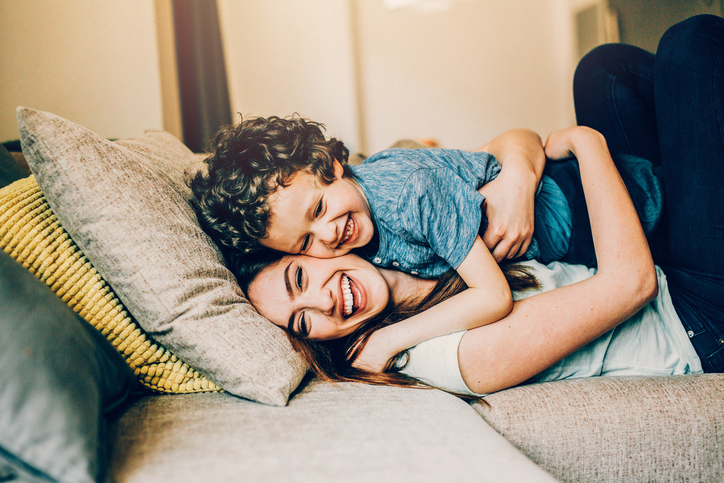 family kids play fun happy love