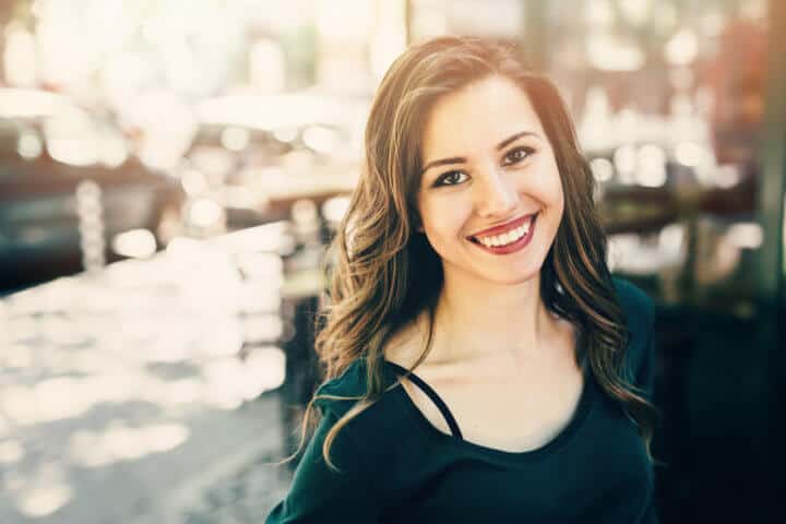 Portrait of a beautiful woman outdoor.