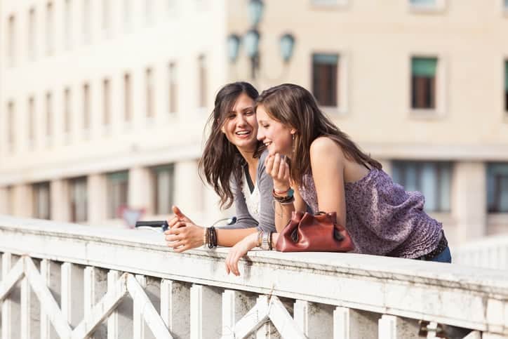 Two Young Women in the City