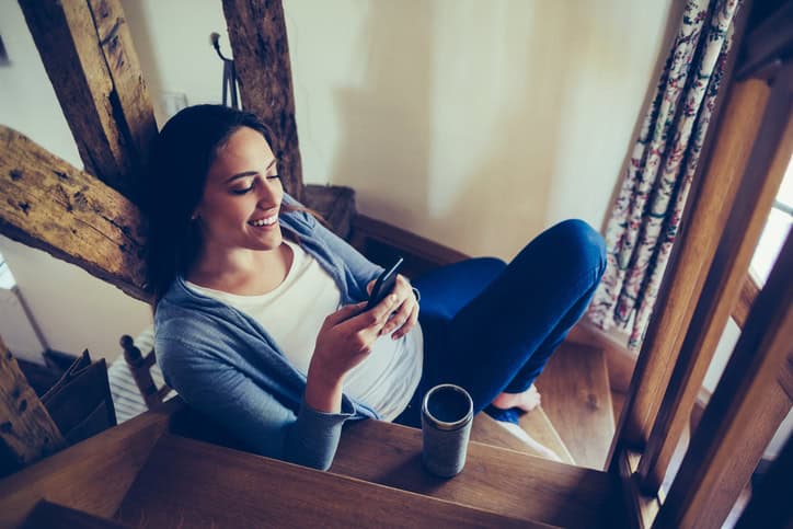 Comfortable at home and texting