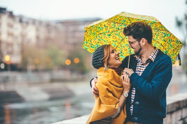 Walking in the rain
