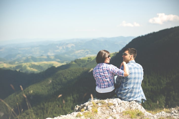 Couple on the mountain