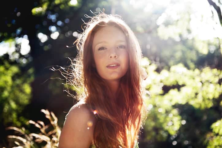 Woman Portrait Relax Nature Concept