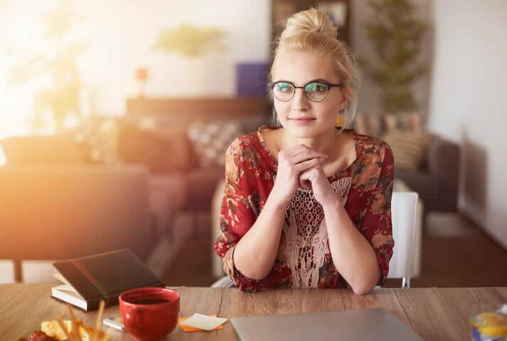 Portrait of young and beautiful businesswoman