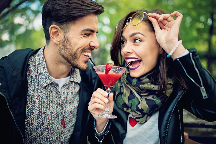 couple date romance happy laugh love