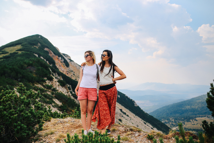 Two young women in Croatia.