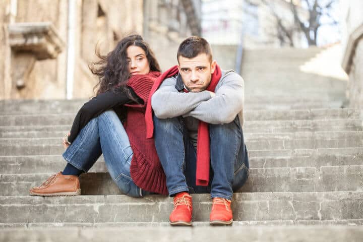 Young people having relationship problems