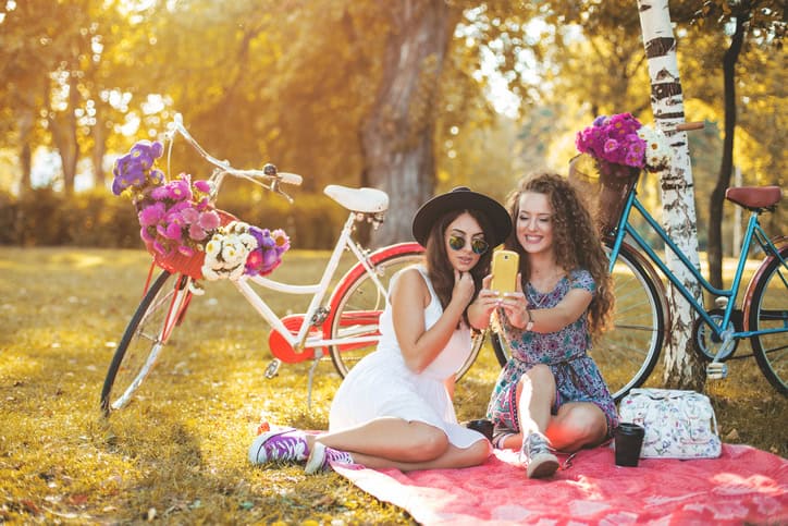 Best Friends Enjoying Picnic Together