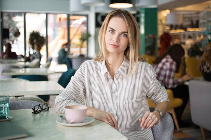 woman coffee shop