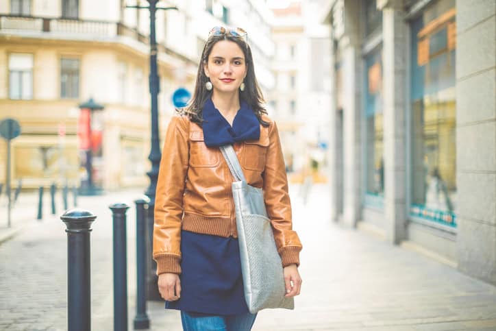 Beautiful woman spending time in the city