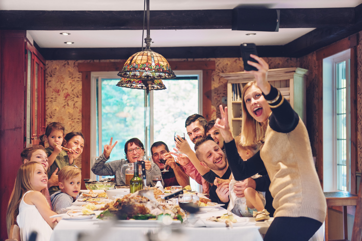 Large family gathering. 