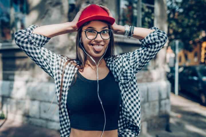 Girl enjoying the music