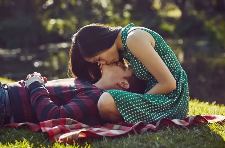 Shot of an affectionate young couple relaxing