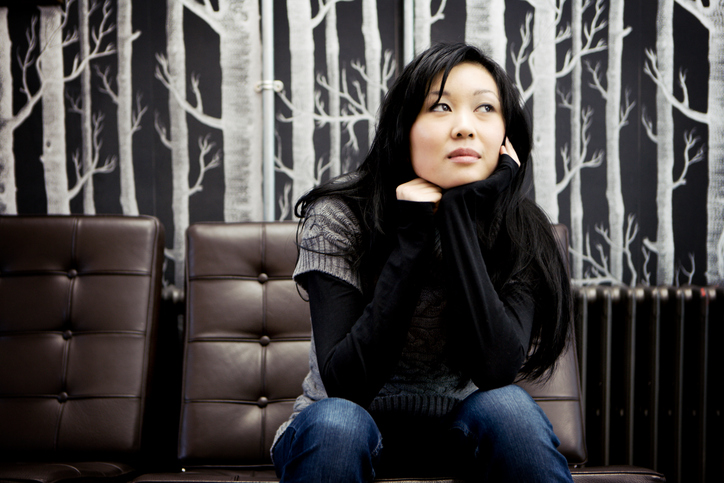 asian woman waiting room
