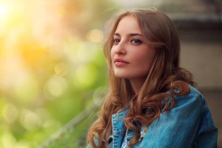 Young thoughtful woman