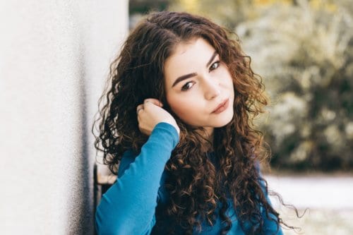 Curly haired woman
