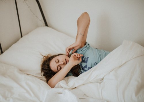 woman alone in bed