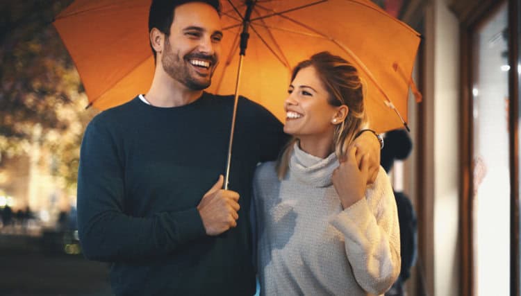 Rainy romantic night.