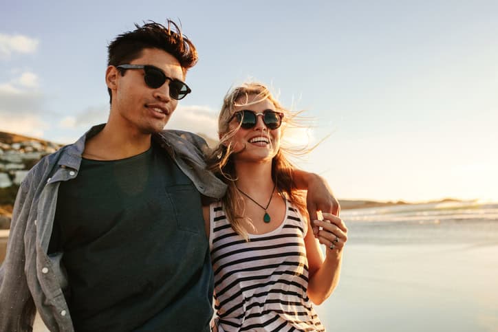 couple wearing sunglasses together