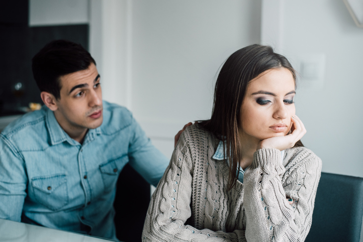 Young couple in an argument.