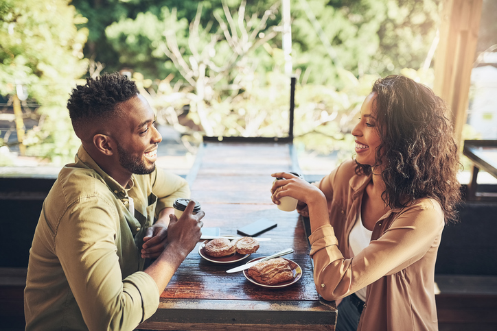 Cropped shot of a young couple in a coffee shop