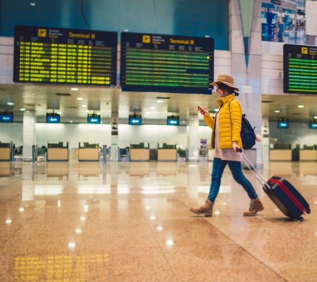 Woman at the airport.