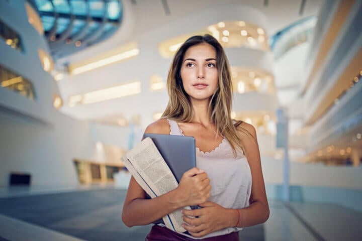 Woman in her offices.