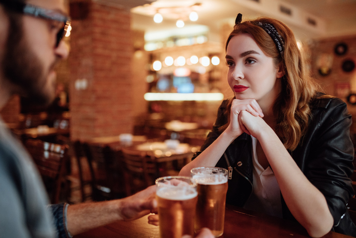 Couple on a first date.