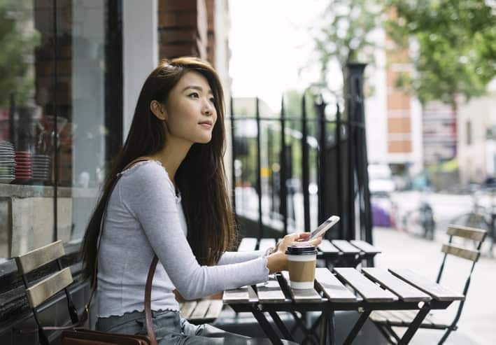 Young Woman With Smartphone