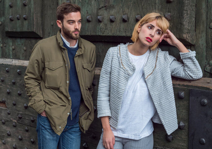 unhappy couple arguing