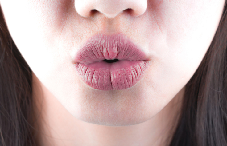 Sexy plump lips.