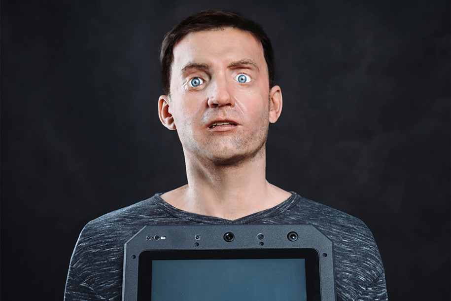 Man dressed as a robot.