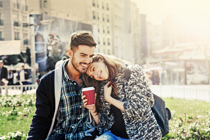 Happy couple in Istanbul.