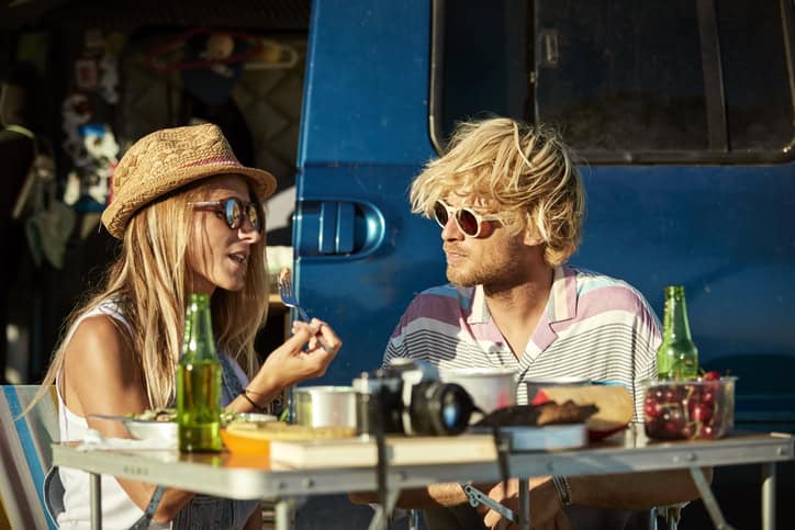 couple out having lunch together