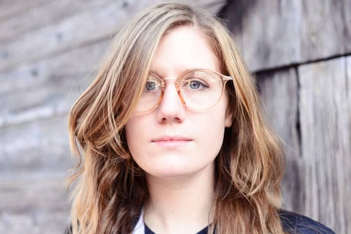 woman with glasses