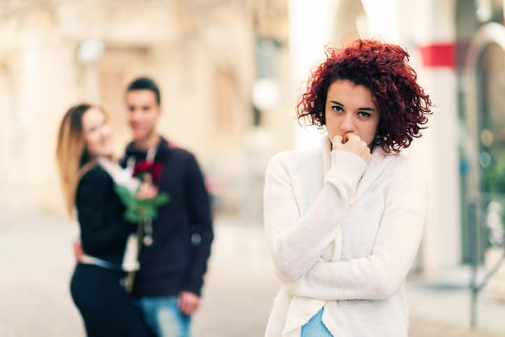 A woman who is jealous of her friends.