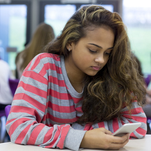 Female student at school.