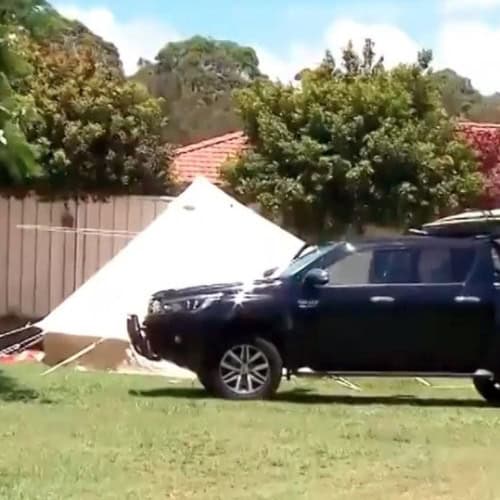 landlord pitched tent