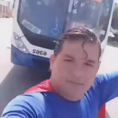 Man Dressed As Superman Gets Hit By Bus While Pretending To Stop It