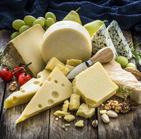 Different cheeses.