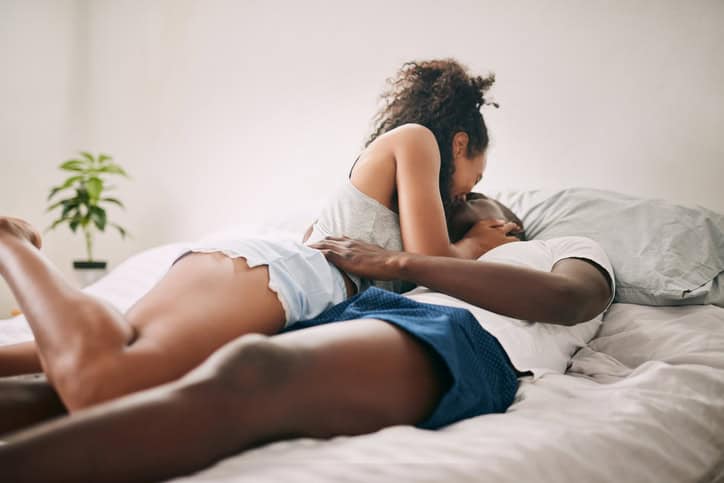 Man and woman having an affair.