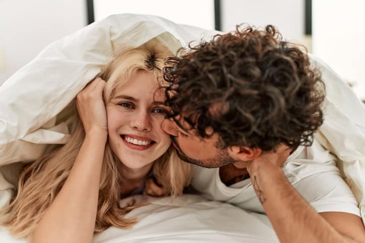 guy satisfied in bed