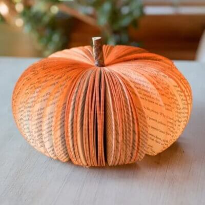 Book Pumpkins Are The Adorable Accessory Trend Your House Needs This Fall