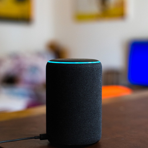 Alexa smart home assistant device.