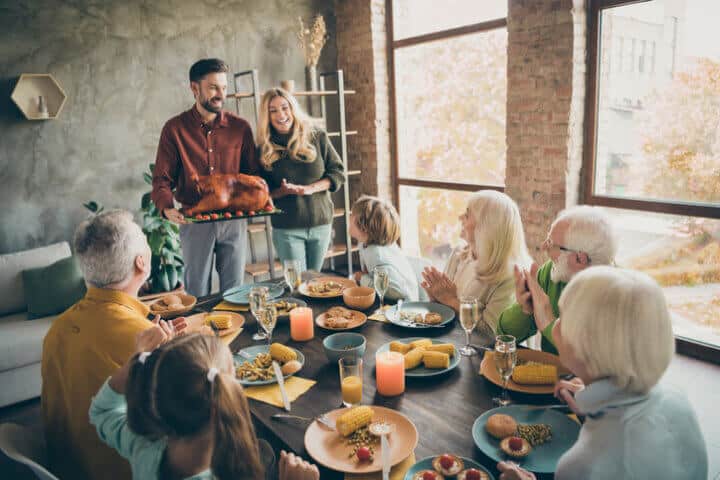 Family meal together