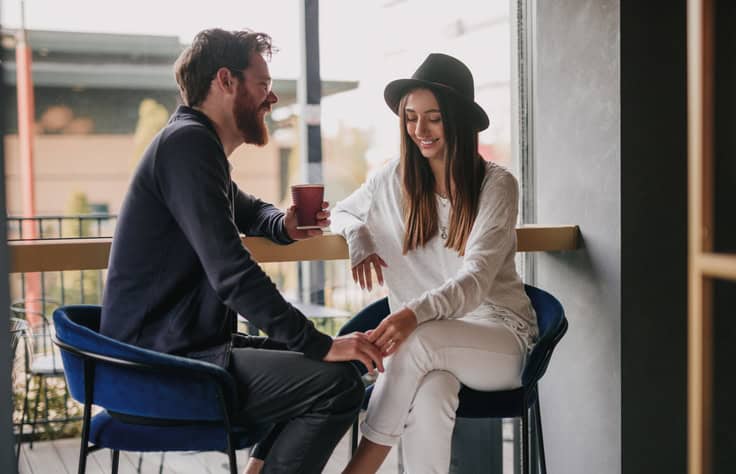 couple sitting on a date together