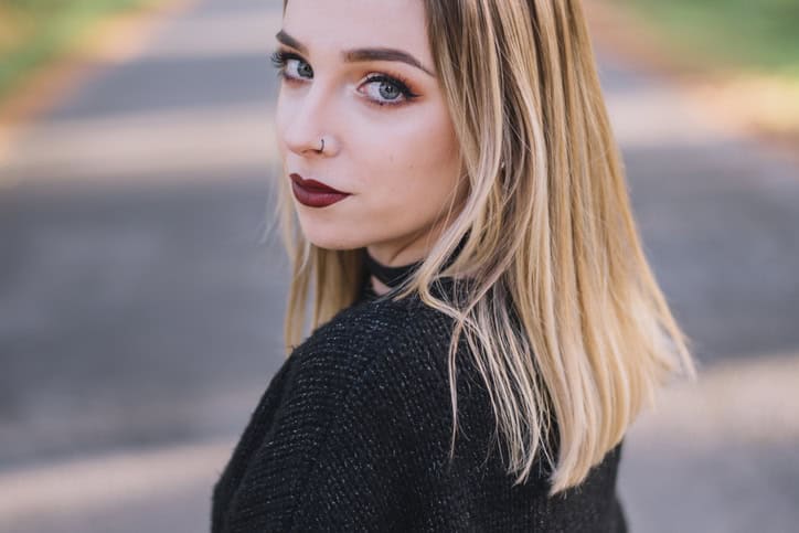 woman with nose ring