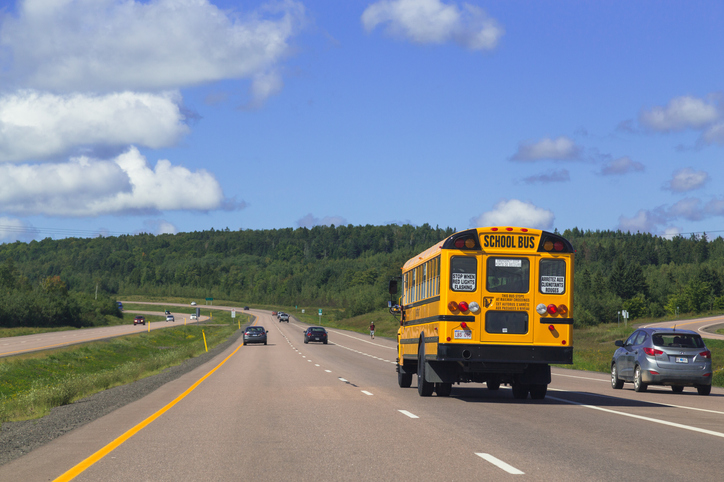 School Bus on Rural Roads.