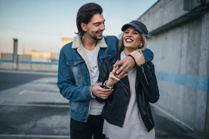 one-month anniversary couple